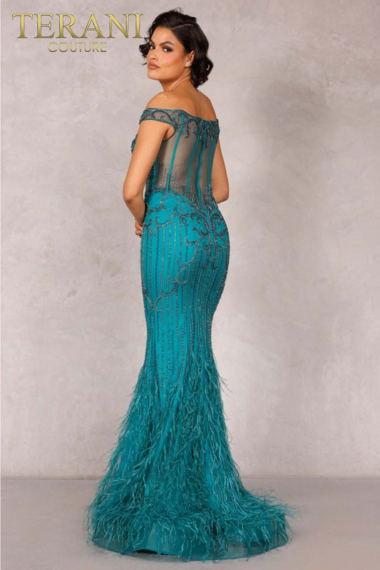 Emerald Long Lace Pageant Dresses 2022 Dress - 2214gl0113