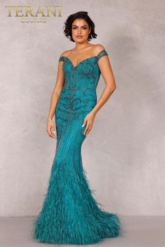 Emerald Long Lace Pageant Dresses 2022 Dress - 2214gl0113