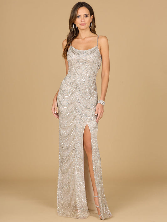 Scoop Neck Beaded Dress - OUTLET