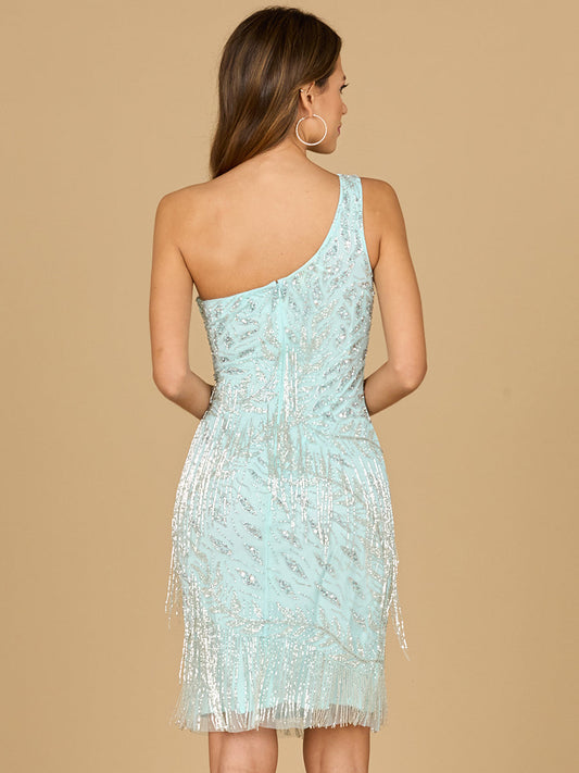 Vestido de cóctel de un solo hombro