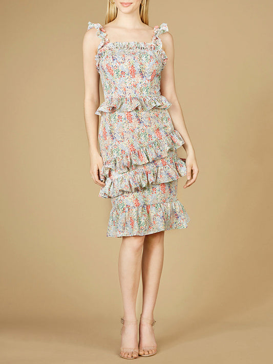 Vestido midi estampado - OUTLET