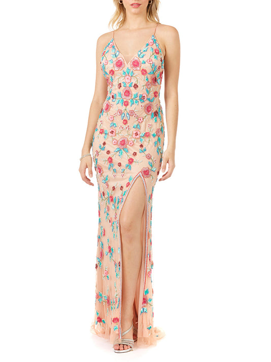 Lara 29486 - Vestido con abertura alta en el muslo y espalda descubierta - OUTLET