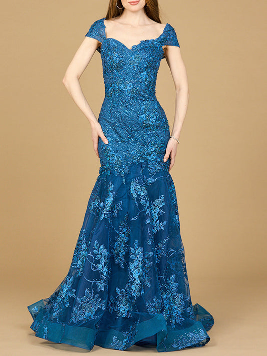 Cap Sleeve Mermaid Gown | 29642