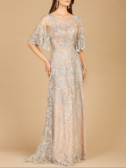 Cape Sleeve Mother's Gown | 33277