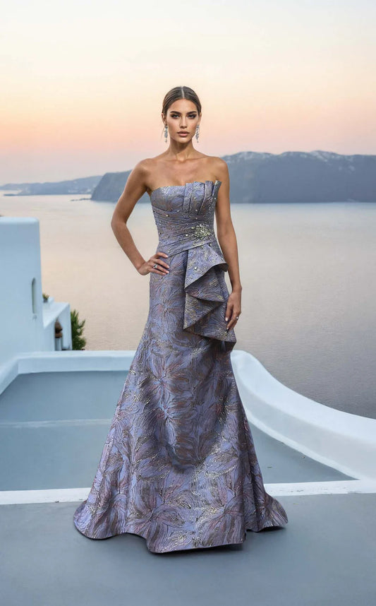 Terani Couture 261E6269 jacquard mermaid gown – product photo 2