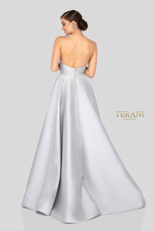 One Shoulder Mikado Long Ball Gown 1912E9202