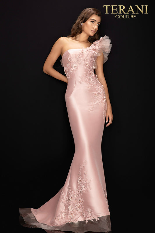 Stretch Mikado One Shoulder Evening Gown - 2011E2094