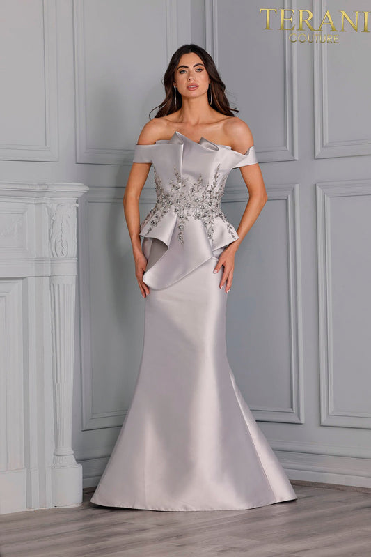 Evening Structured Mikado Off Shoulder - 2021E2835