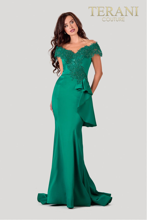 Emerald Mother Of The BrideDress In A Trumpet Fit - 2111M5255