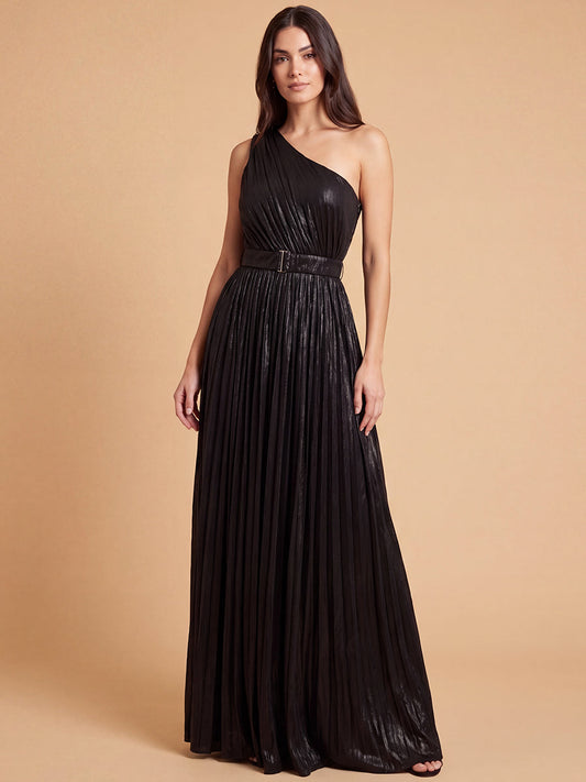 One Shoulder Metallic Dress | 28844