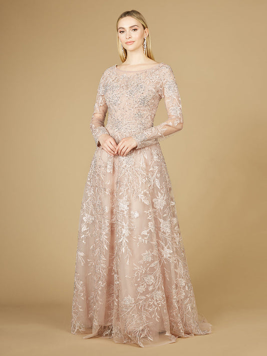 Long Sleeve High Neck Gown