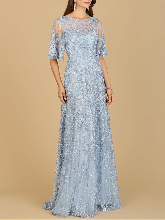 Cape Sleeve Mother's Gown | 33277