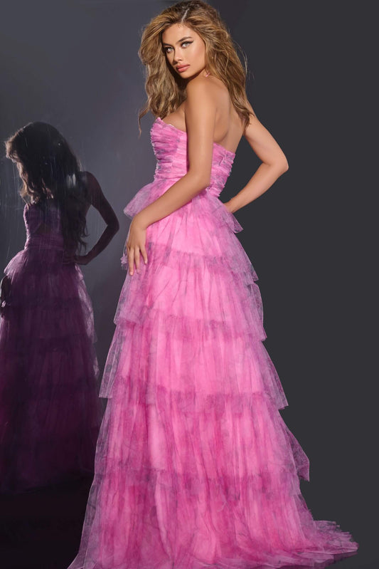 Halter Neck tiered tulle gown 43170