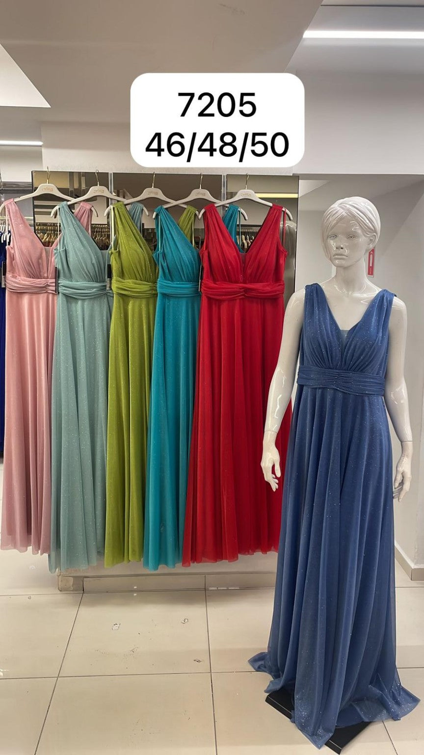 Belameur Gift Dress style 7205 – unbranded draped long evening gown