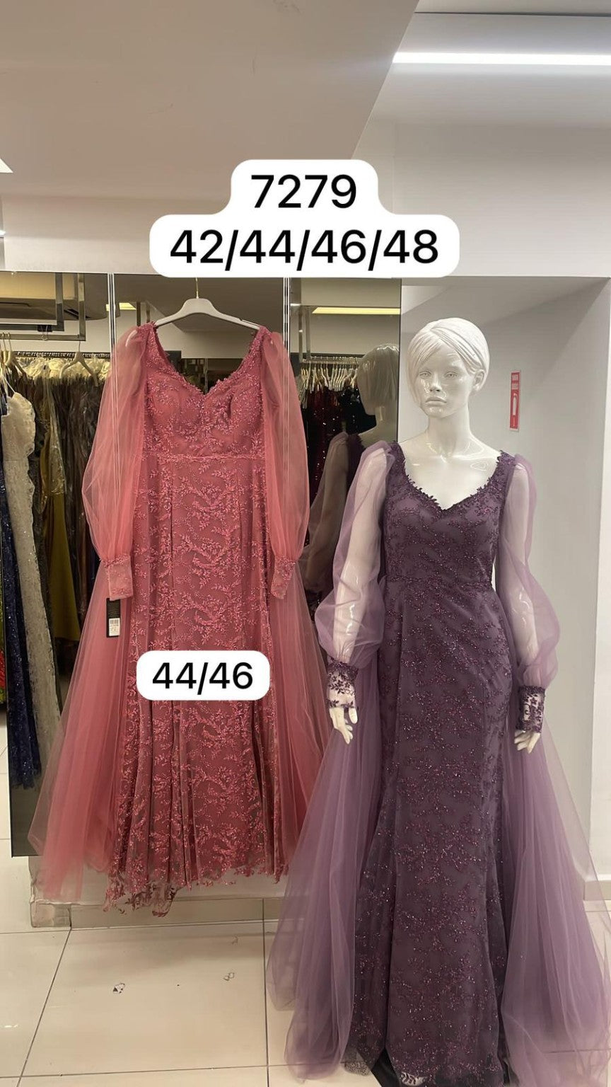 Belameur Gift Dress style 7279 – unbranded embellished tulle evening gown